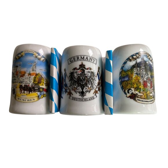 3 Disney Parks Germany Shot Glasses Featuring Munich & Neuschwanstein Castle. - Picture 2 of 11